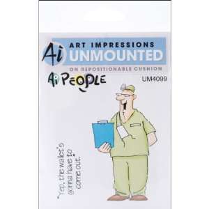  Art Impressions Doctor Bill Set Rubber Stamp Arts, Crafts 