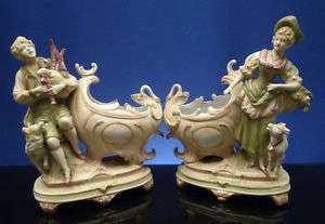 Porcelain Figurines Hand Painted Amphora Teplitz  