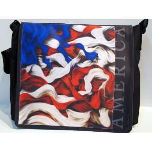 Custom Messenger Bag America Designed By Graffiti and Pop Art Artist 