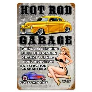  Hot Rod Garage Automotive Vintage Metal Sign   Garage Art 