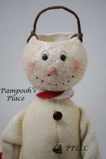 Sharon Andrews Bucket Head Snowman Christmas Folk Art  