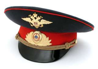 USSR Russian POLICE Force OFFICER VISOR Cap hat XL 60  