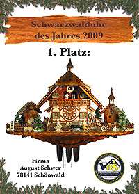   winner of the official black forest clock of the year award 2004 2007