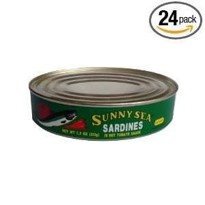 Sunny Sea Sardines in Hot Tomato Sauce, 7.5 Ounce (Pack of 24):  