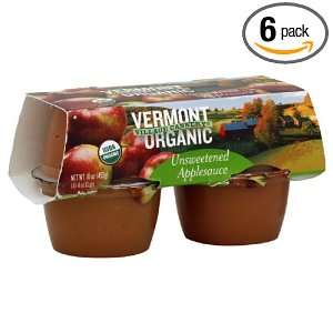 Vermont Village Applesauce Cups Unsweetened, 16 Ounce (Pack of 6)