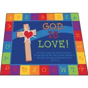 God Is Love Learning Rectangle Carpet:  Home & Kitchen