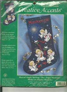 DIMENSIONS Stkg COUNTED KIT MUSICAL ANGELS W/INSTRUMENTS RUTH & BILL 