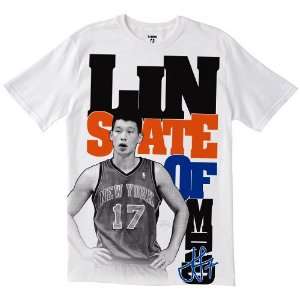  Jeremy Lin New York Knicks State of Mind T Shirt   White 
