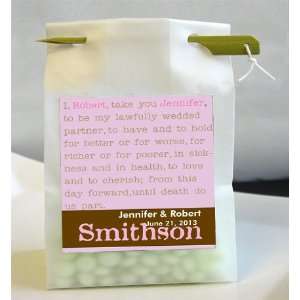 Wedding Vows Personalized Favor Bags