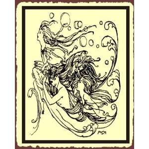  Mermaid Dream Medieval Metal Art Retro Tin Sign: Home 