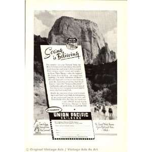  1937 Union Pacific Seeing is believing Vintage Ad