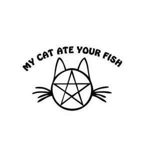  My car ate your fish   Wall Decal   Removeable Wall Decal 