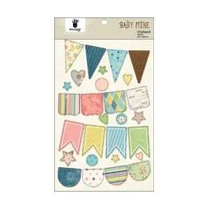  Fancy Pants Baby Mine Self Adhesive Chipboard Banners; 3 