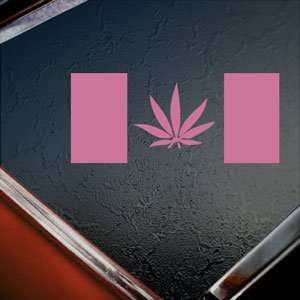  Canada Flag Pot Leaf Marijuana Pink Decal Window Pink 