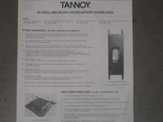 TANNOY 8000 4020 IN WALL SPEAKER BACKCAN HOUSING AUDIO  