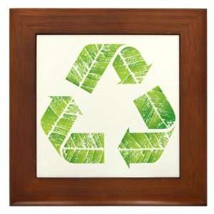  Framed Tile Recycle Symbol in Leaves: Everything Else