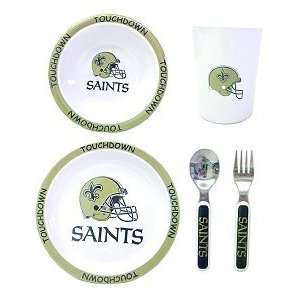  New Orleans Saints NFL Childrens 5 Piece Dinner Set