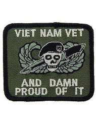   Patch   Vietnam War Collection   Vet and Damn Proud of it Applique