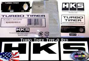 HKS UNIVERSAL TURBO TIMER BLACK TYPE 0 ZERO RED LCD OEM OE   FREE 2 3 