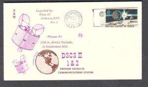 1971 cachet cover DSCS 2 satellite launch Titan 3C KSC  