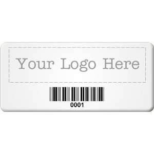 Custom Asset Label With Barcode, 1.25 x 2.75 Cold Temp Paper Labels 