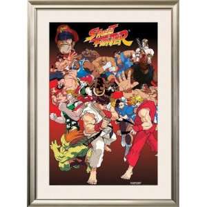  Street Fighter   Anime Framed Poster Print, 34x46