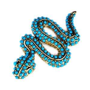 Kenneth Jay Lane Turquoise Snake Pin Kenneth Jay Lane 
