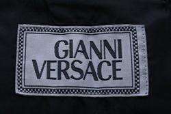 Gianni Versace Leather Jacket Fox Fur Collar 40  