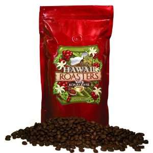 Hawaii Roasters 100% Kona Coffee, Dark Roast, Whole Bean, 16 Ounce Bag