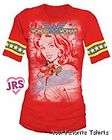 Licensed DC Comics Wonder Woman Hockey Raglan Women Juniors Shirt S XL