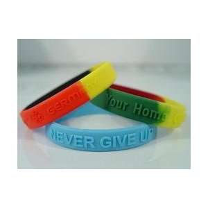 WK204    Embossed Silicone Wristbands Silicone Wristband   Awareness 
