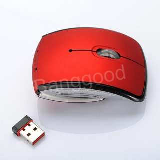 Red ARC 2.4G Folding Foldable Optical Wireless Mouse PC  