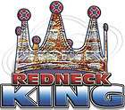 Redneck T Shirt Redneck King Beer Can Crown Funny Tee Xl White