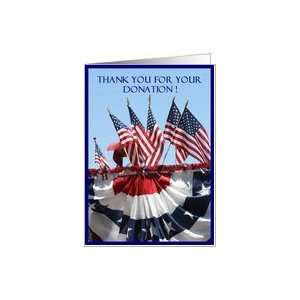  Thank you for your donation American Flags Card Health 