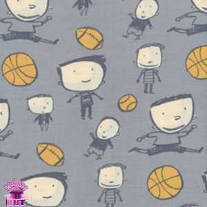   Will Be Boys Boys Toss Grey Fabric By The Yard Arts, Crafts & Sewing