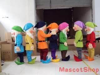   Size Seven Dwarfs ADULT 7 MASCOT COSTUMES Cartoon FANCY DRESS  