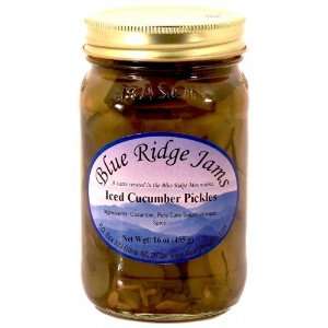 Blue Ridge Jams Iced Cucumber Pickles, Set of 3 (16 oz Jars)  