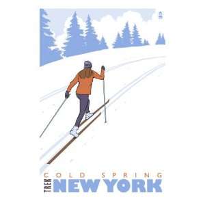  Cross Country Skier, Cold Spring, New York Premium Poster 
