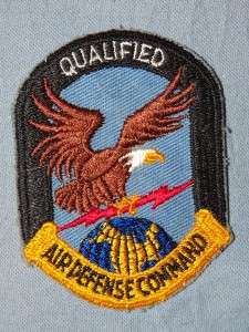 PATCH POST WW2 USAF AIR DEFENSE COMMAND QUALIFIED TWILL EARLY CUTEDGE 