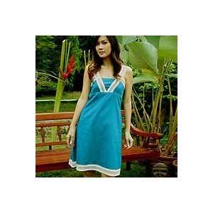  NOVICA Cotton sundress, Summer Sky