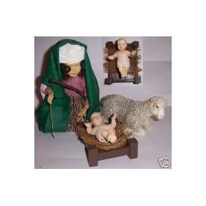   Possible Dreams Clothtique Girl At Manger Baby Jesus 