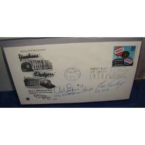 Carl Erskine Bob Turley SIGNED First Day Cover: Everything 