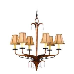 Corbett Lighting 60 06 Distressed Gold with Bark Accents Wrought Iron 