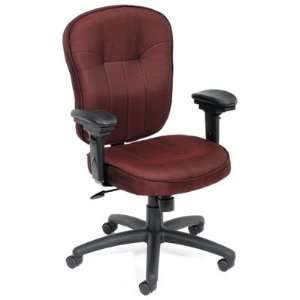  Fabric Task Chair with Loop Arms Burgundy