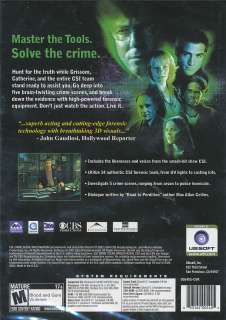 CSI Original Crime Scene Investigation PC Game DVD NEW 008888651017 
