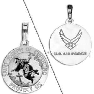    Saint Joseph Of Cupertino Doubledside Air Force Medal: Jewelry