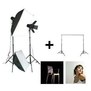   Flash Studio Lighting Kit with Backdrop System: Camera & Photo