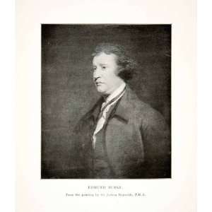  1899 Print Joshua Reynolds Art Portrait Edmund Burke 