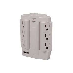  Surge Protector With Six Rotating Outlets 2100 Joules Electronics