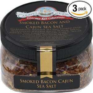 Caravel Gourmet Sea Salt, Smoked Bacon and Cajun, 4 Ounce (Pack of 3 